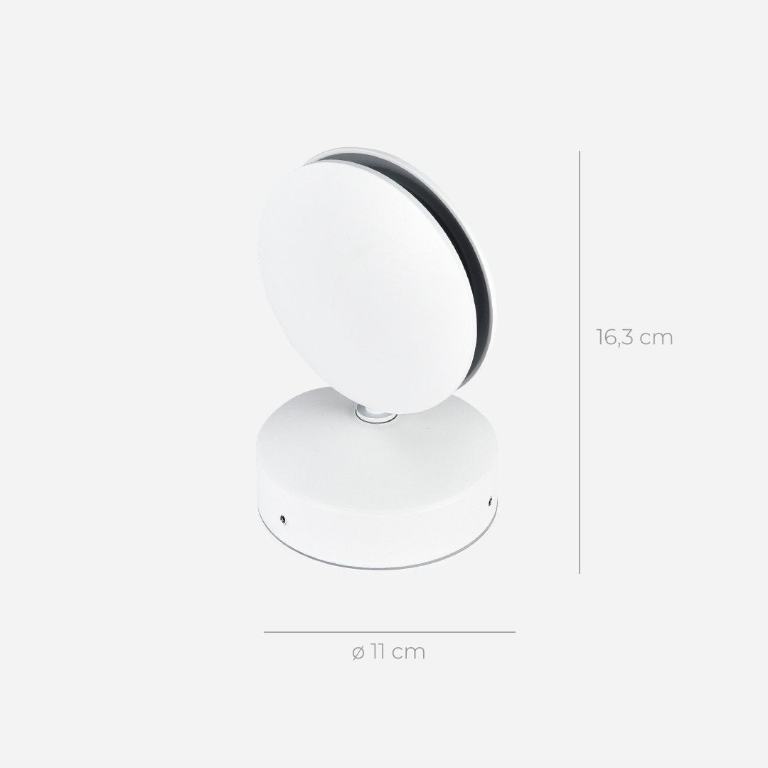 360° Adjustable LED Spotlight with Double-Sided Light Beam and IP65 Protection
