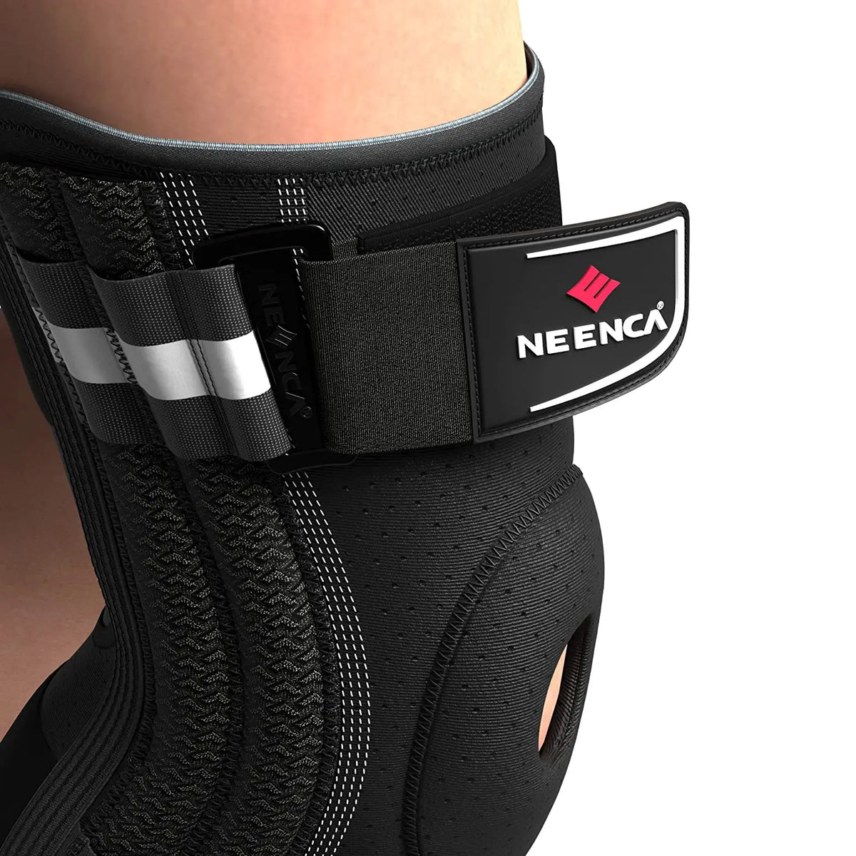 Adjustable Hinged Knee Support with Dual Side Stabilizers