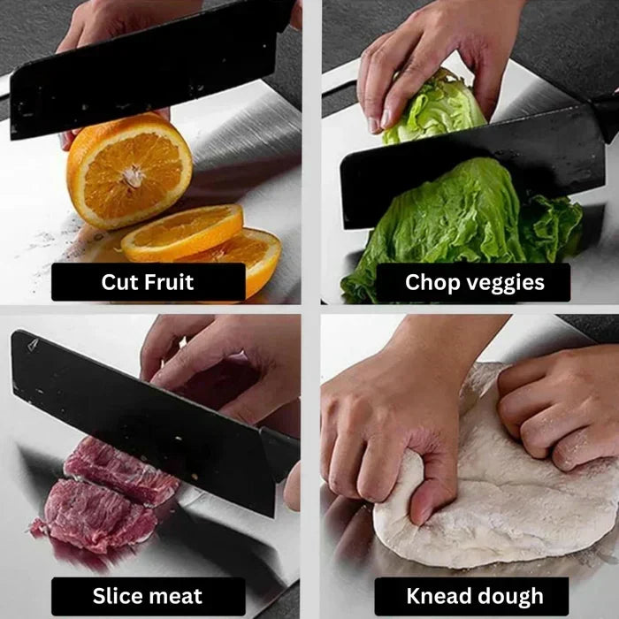Stainless Steel Cutting Board with Non-Porous Antibacterial Surface