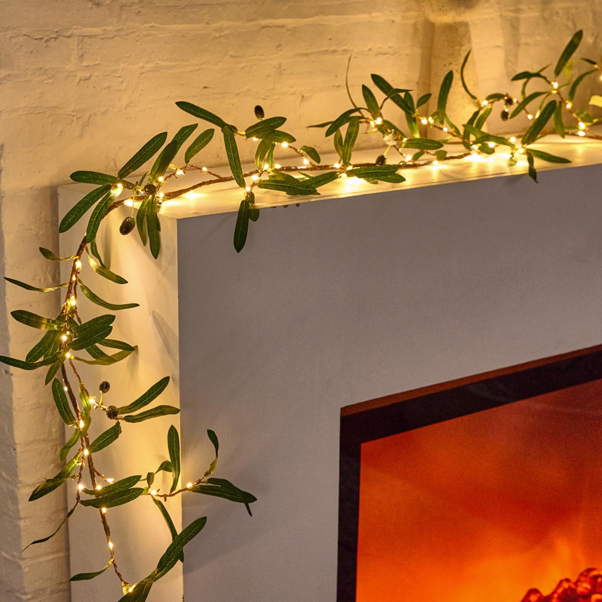 Warm White LED Olive Branch String Light for Indoor and Outdoor Decoration