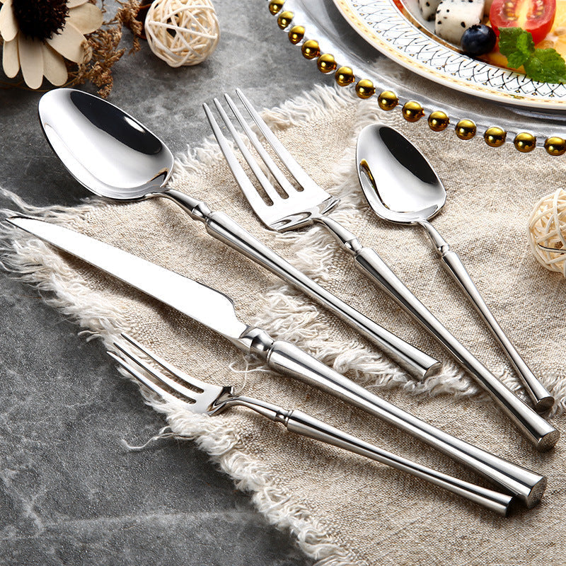 18/10 Stainless Steel Cutlery Set with Electroplated Finish and Handcrafted Design