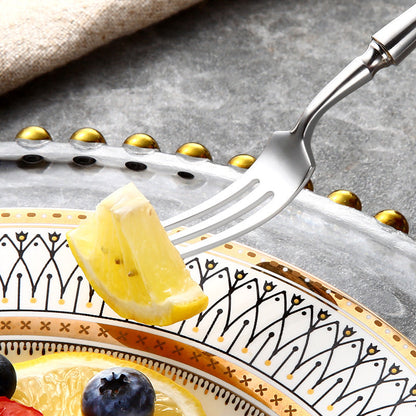 18/10 Stainless Steel Cutlery Set with Electroplated Finish and Handcrafted Design