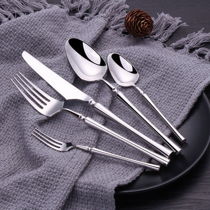 18/10 Stainless Steel Cutlery Set with Electroplated Finish and Handcrafted Design