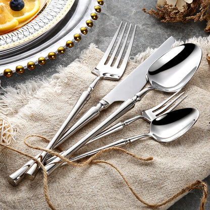 18/10 Stainless Steel Cutlery Set with Electroplated Finish and Handcrafted Design