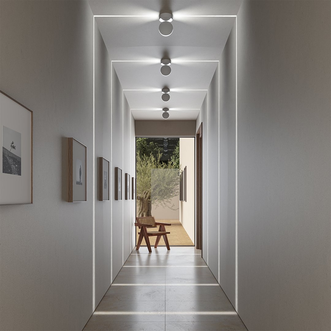 360° Adjustable LED Spotlight with Double-Sided Light Beam and IP65 Protection