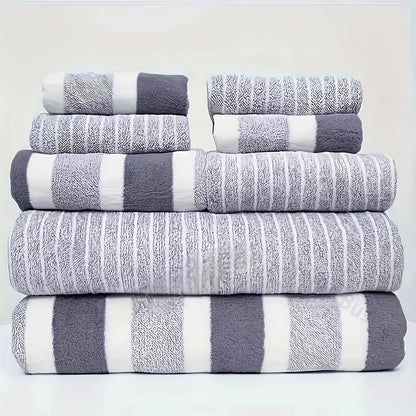 8-Piece Coral Fleece Towel Set with Soft and Absorbent Fabric