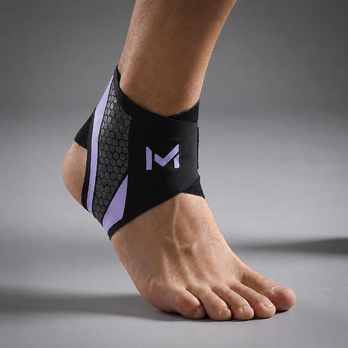 Adjustable Ankle Support Sleeve with Nylon Spandex and Polyester