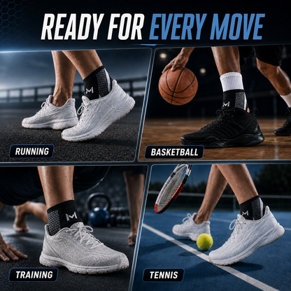 Adjustable Ankle Support Sleeve with Nylon Spandex and Polyester