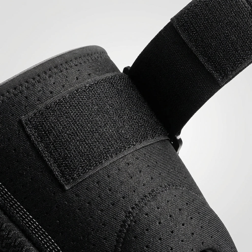 Adjustable Hinged Knee Support with Dual Side Stabilizers