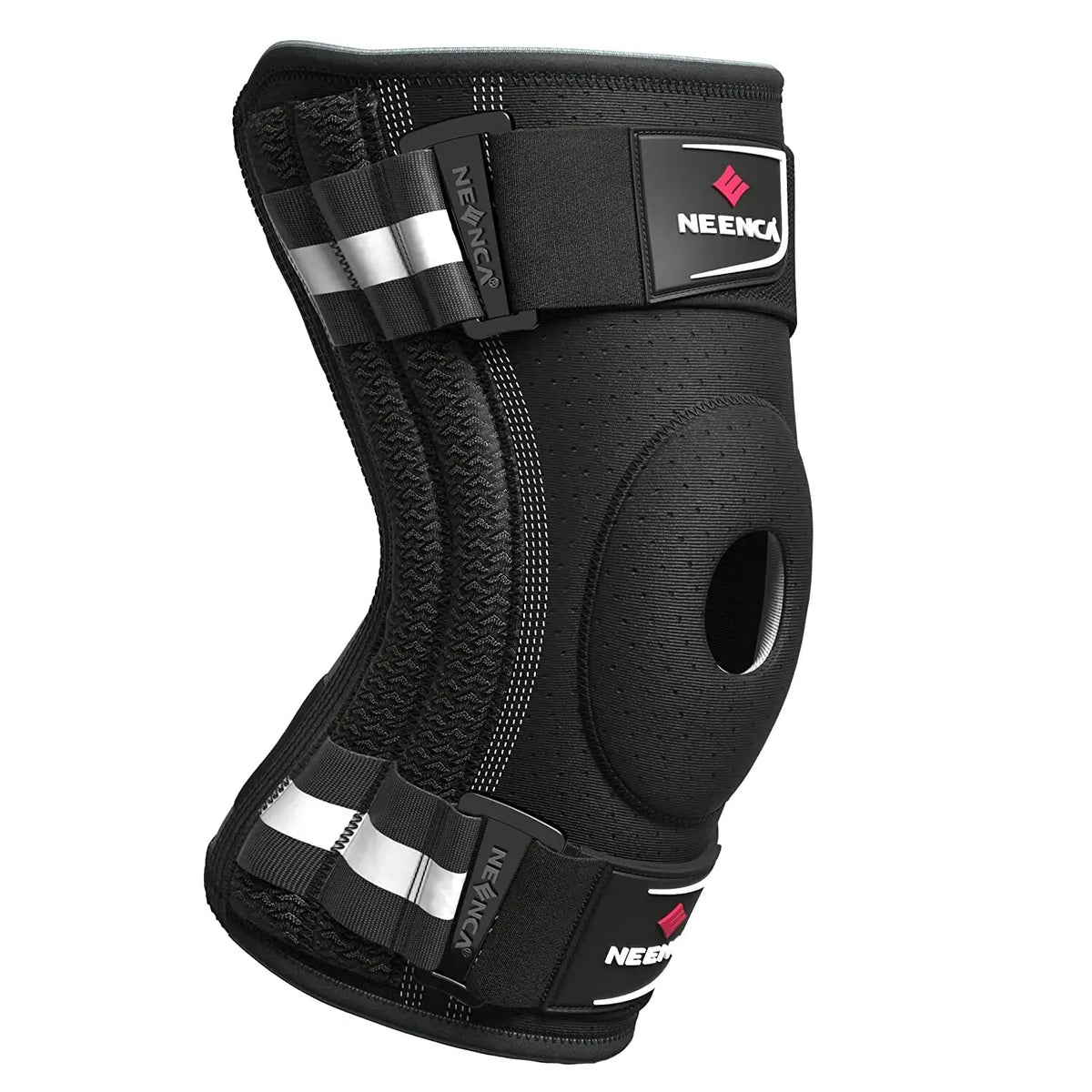 Adjustable Hinged Knee Support with Dual Side Stabilizers
