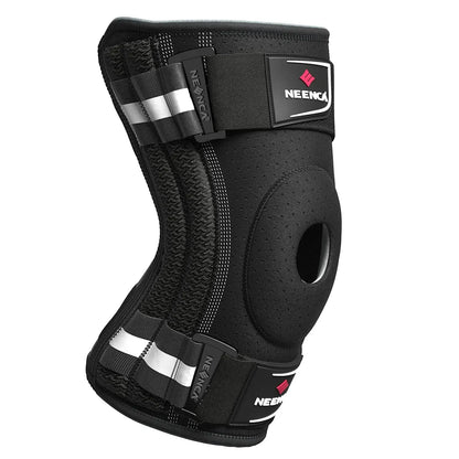 Adjustable Hinged Knee Support with Dual Side Stabilizers