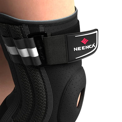 Adjustable Hinged Knee Support with Dual Side Stabilizers
