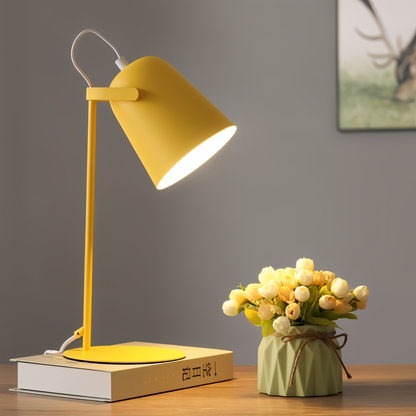 Adjustable Nordic Table Lamp with Rotating Shade for Desk and Bedside Lighting