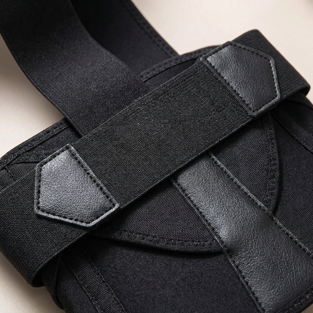 Adjustable Posture Support Brace with Breathable Polyester Design