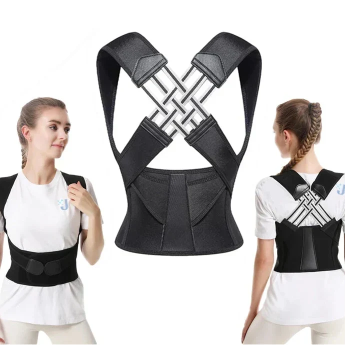 Adjustable Posture Support Brace with Breathable Polyester Design