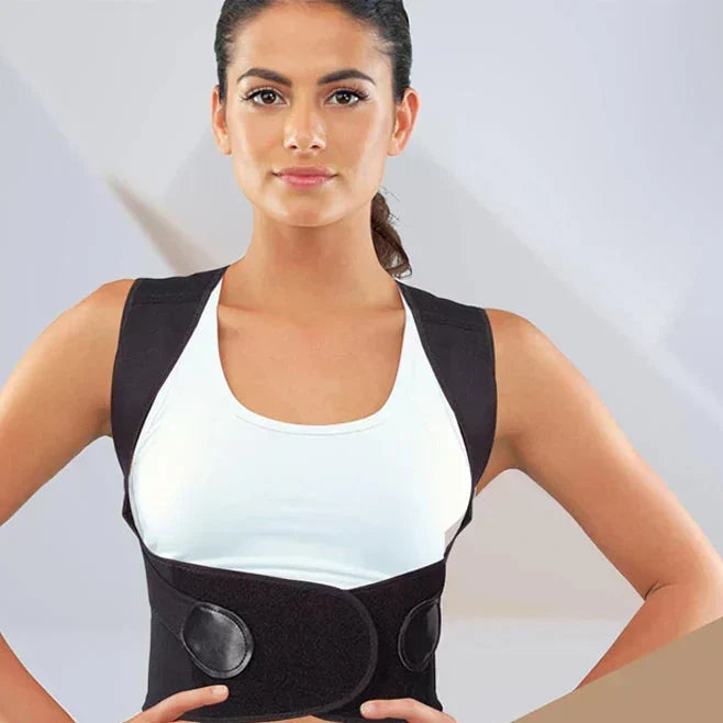 Adjustable Posture Support Brace with Breathable Polyester Design