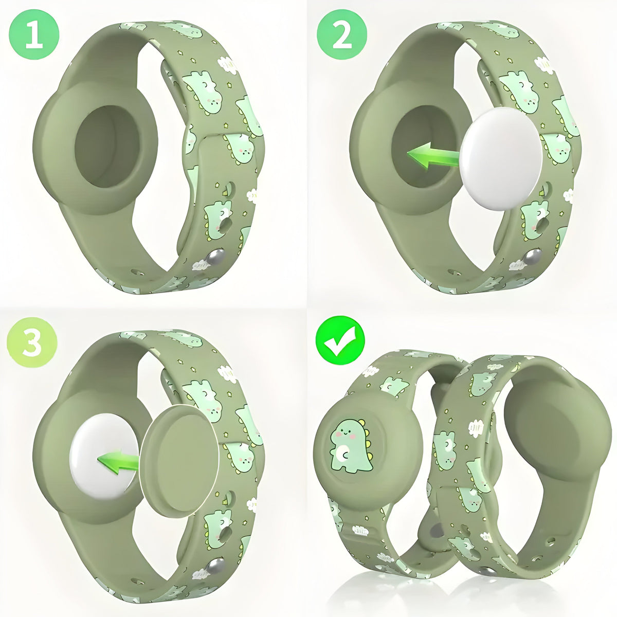 Adjustable Silicone Kids Bracelet for Compatible GPS Trackers