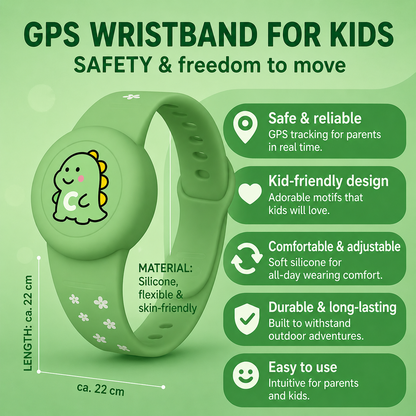 Adjustable Silicone Kids Bracelet for Compatible GPS Trackers