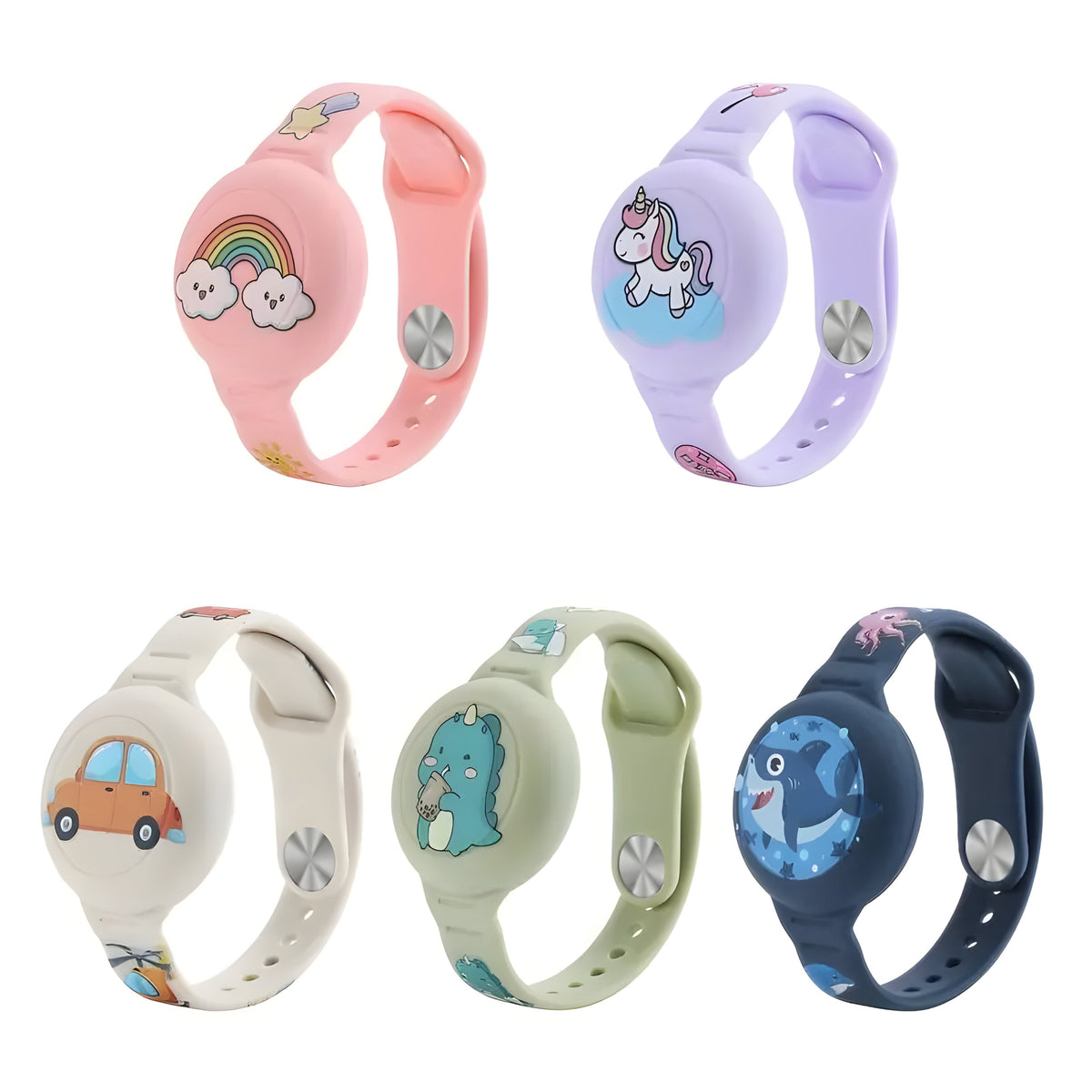 Adjustable Silicone Kids Bracelet for Compatible GPS Trackers