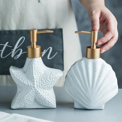 Ceramic Soap Dispenser with Timeless Coastal Design