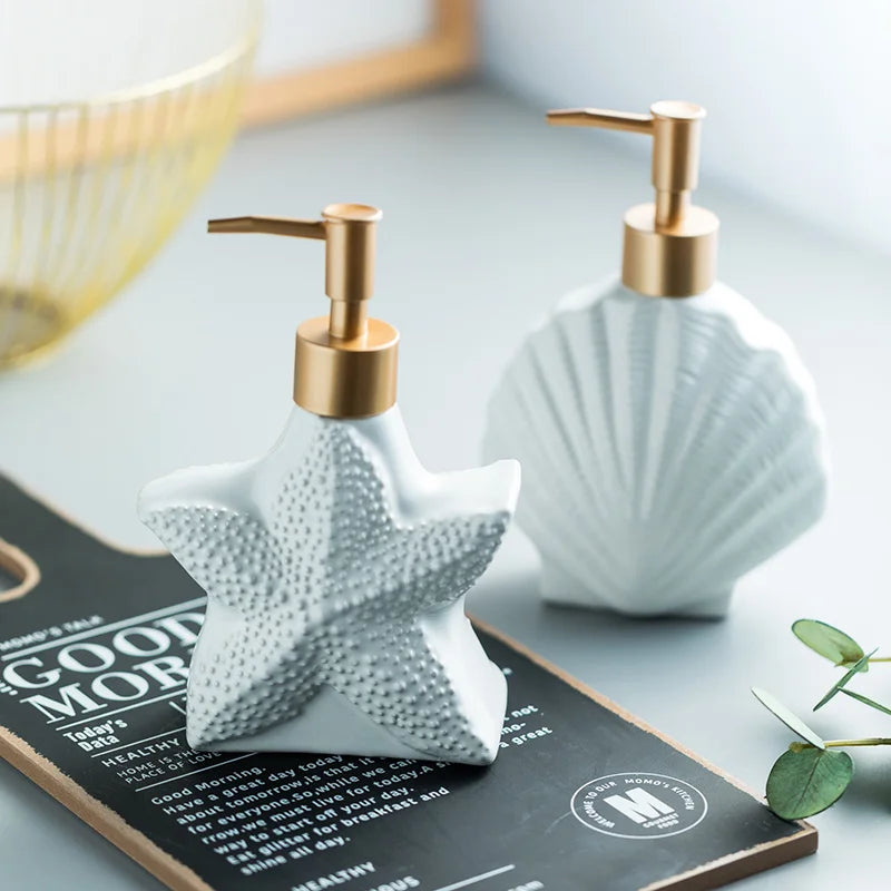 Ceramic Soap Dispenser with Timeless Coastal Design