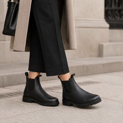 Chelsea Ankle Boots with Slip-On Design and PU Upper