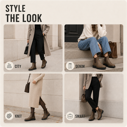 Chelsea Ankle Boots with Slip-On Design and PU Upper