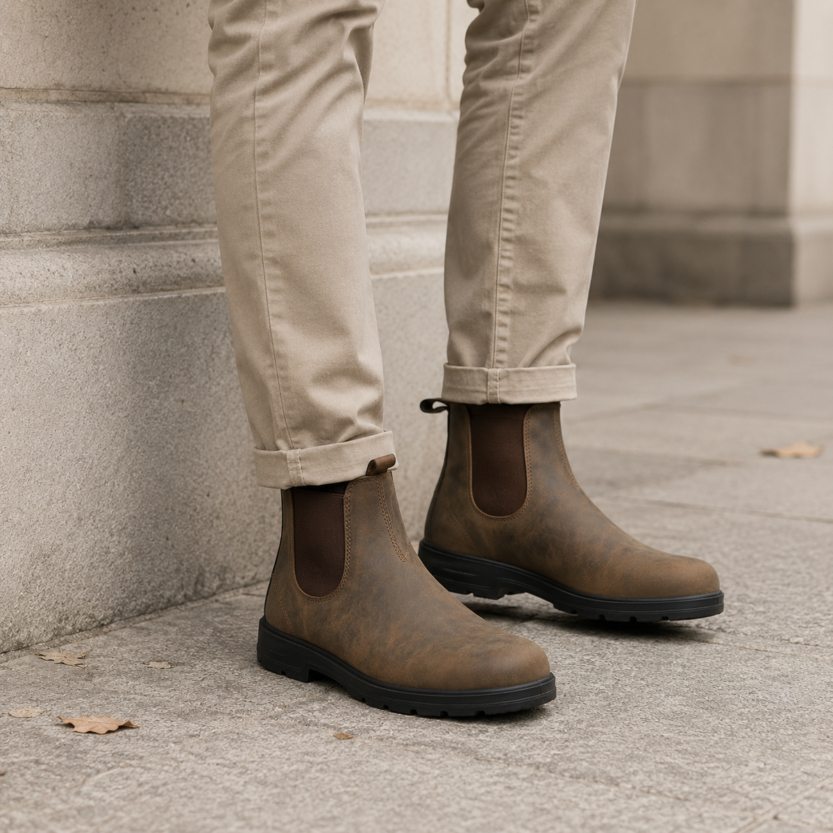 Chelsea Ankle Boots with Slip-On Design and PU Upper