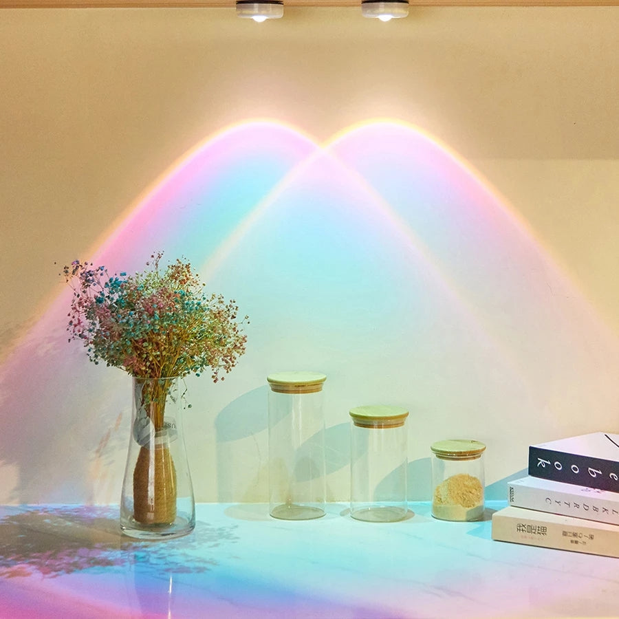 Compact Sunset Projection Lamp with Versatile Mounting