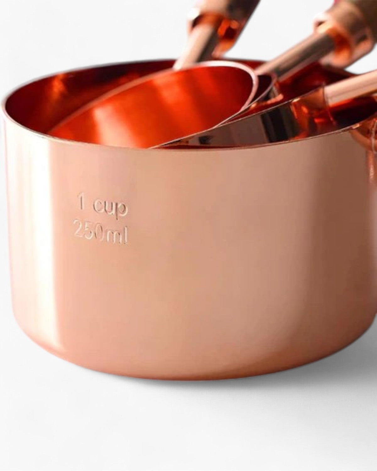 Copper Measuring Cup Set for Accurate Cooking and Baking