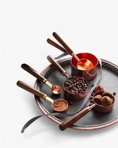 Copper Measuring Cup Set for Accurate Cooking and Baking
