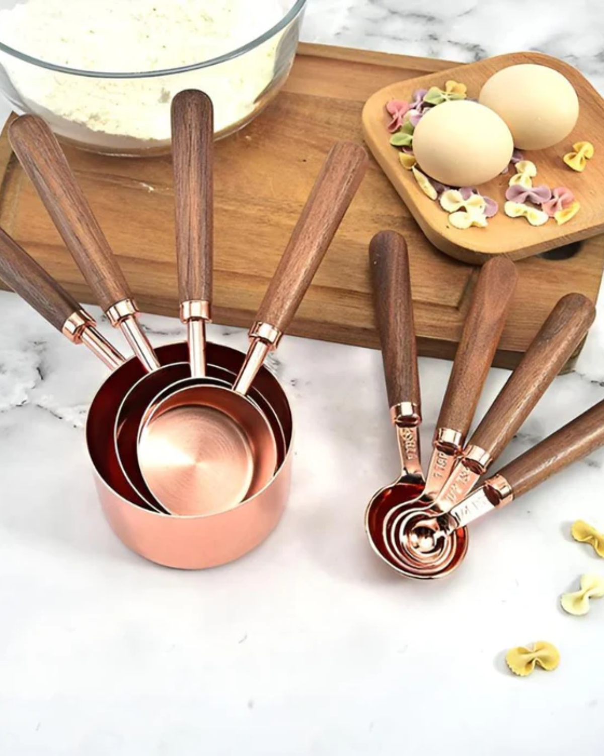 Copper Measuring Cup Set for Accurate Cooking and Baking