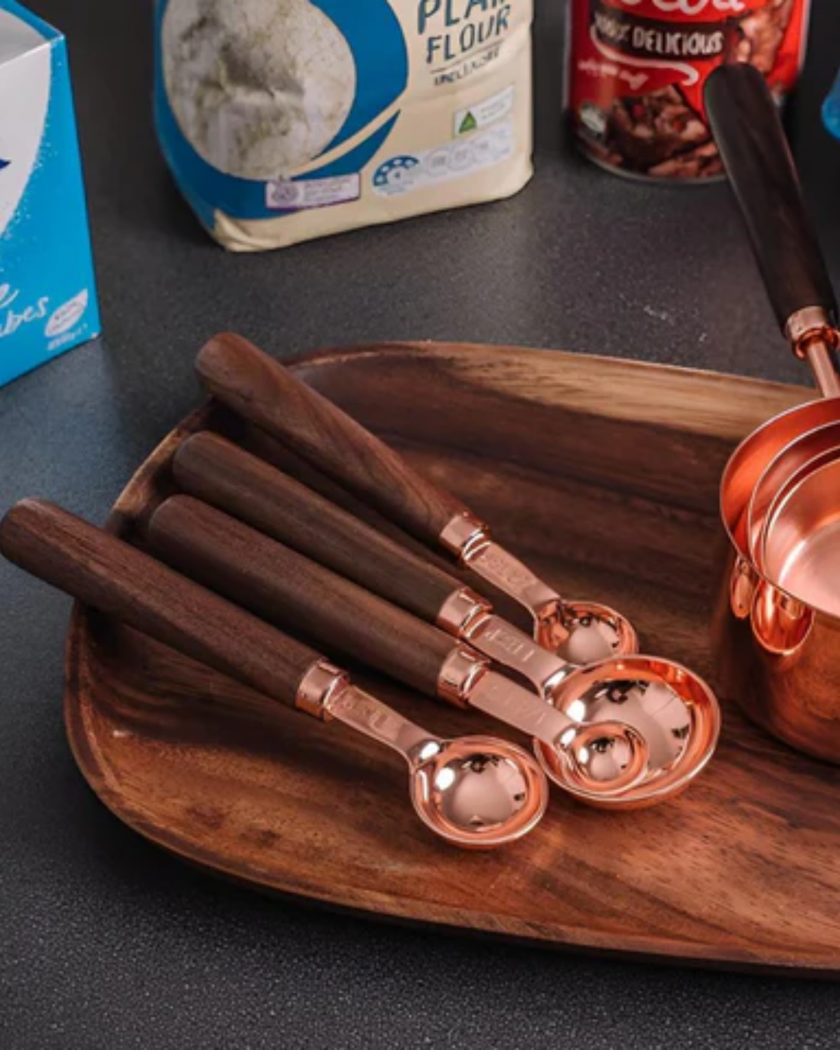 Copper Measuring Cup Set for Accurate Cooking and Baking