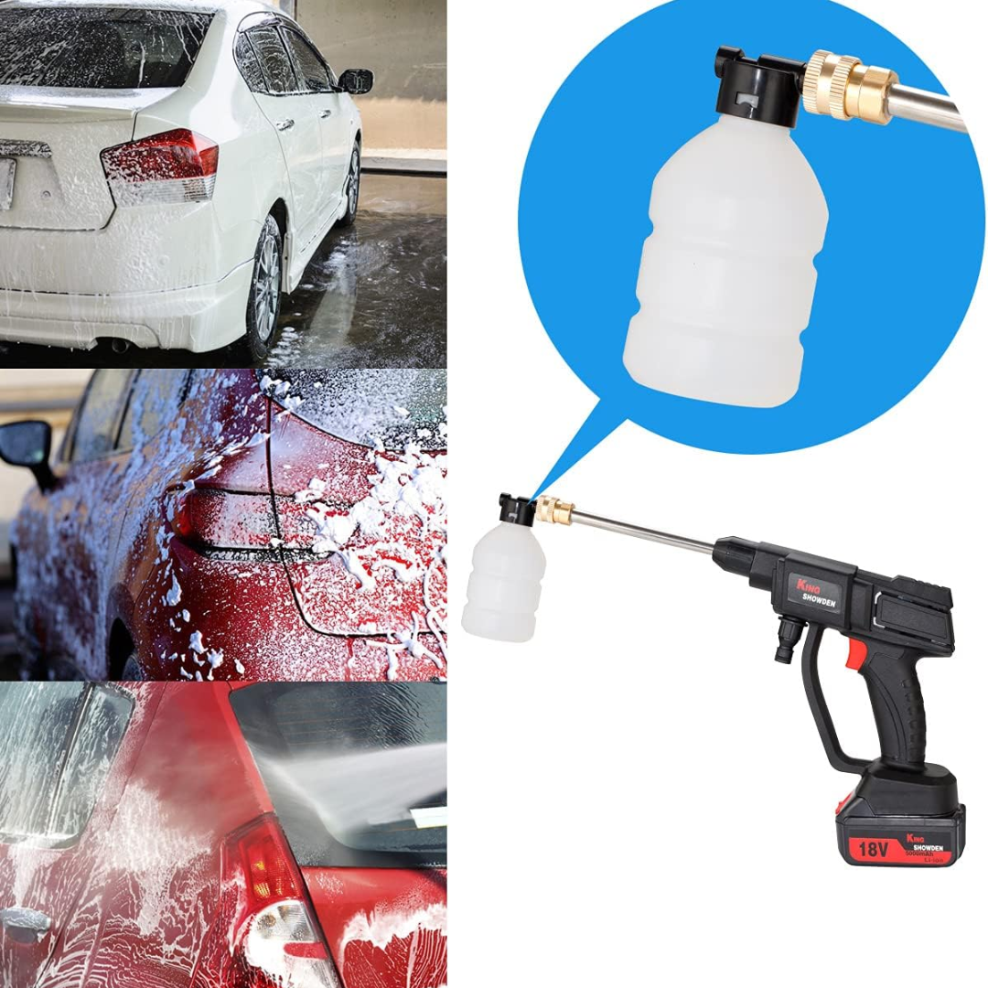 Cordless High Pressure Cleaner with Dual Batteries and Water Hose