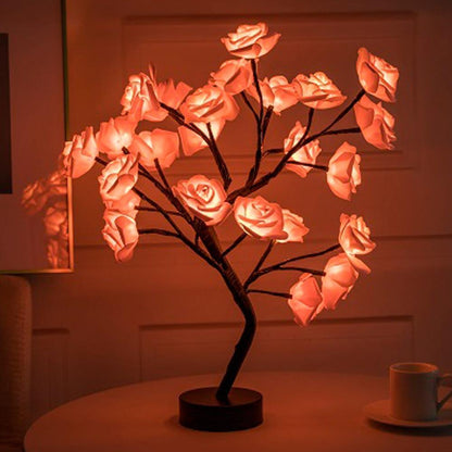 Decorative Rose Tree Table Lamp with Soft LED Lighting