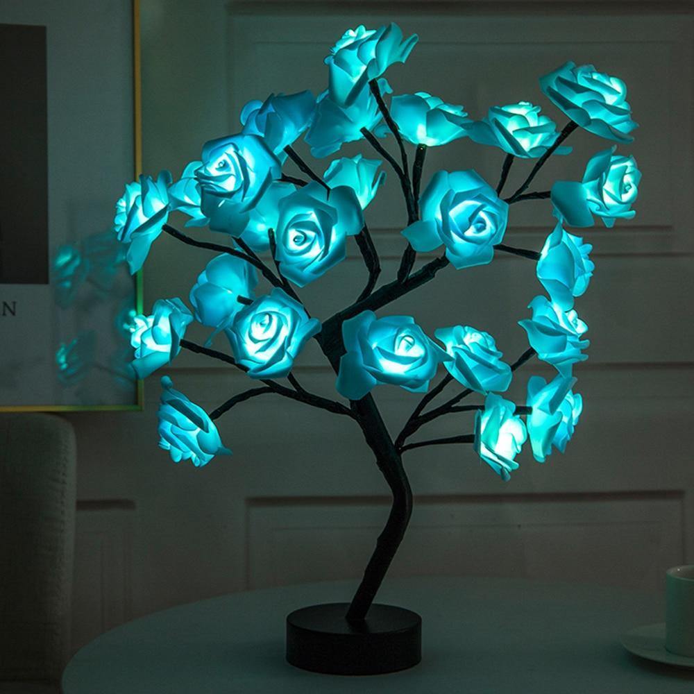 Decorative Rose Tree Table Lamp with Soft LED Lighting