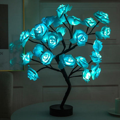 Decorative Rose Tree Table Lamp with Soft LED Lighting