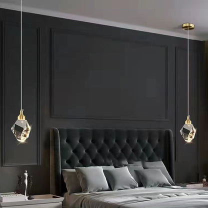 Diamond Cube Crystal Iron LED Pendant Light