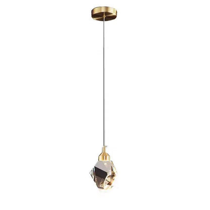 Diamond Cube Crystal Iron LED Pendant Light