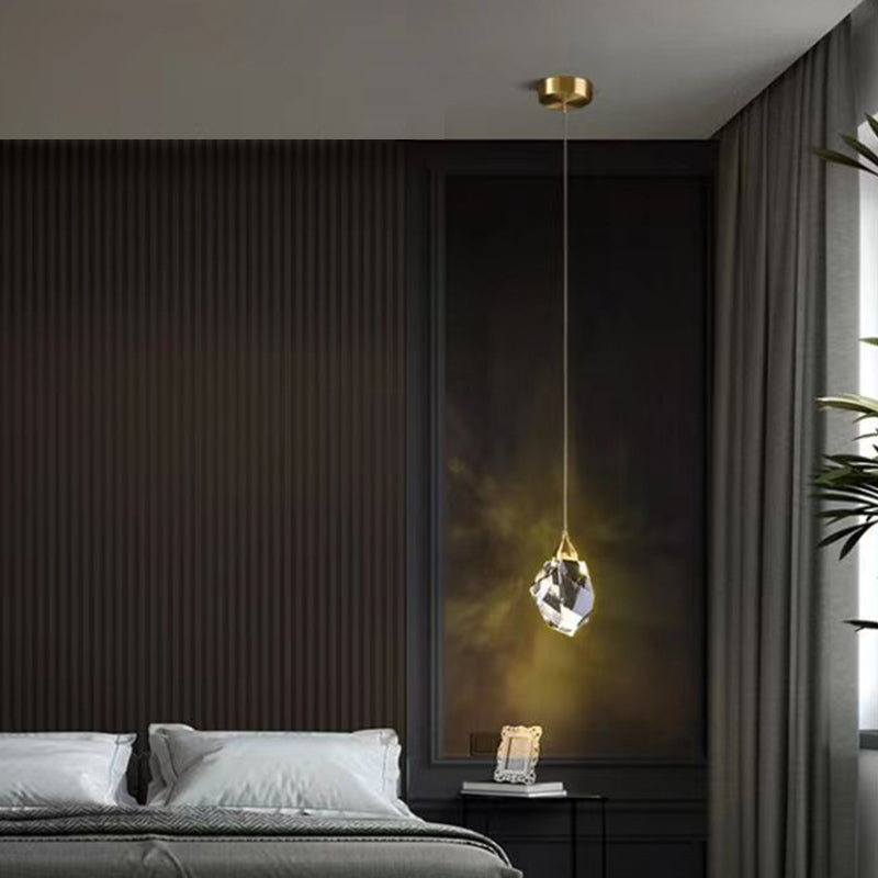 Diamond Cube Crystal Iron LED Pendant Light