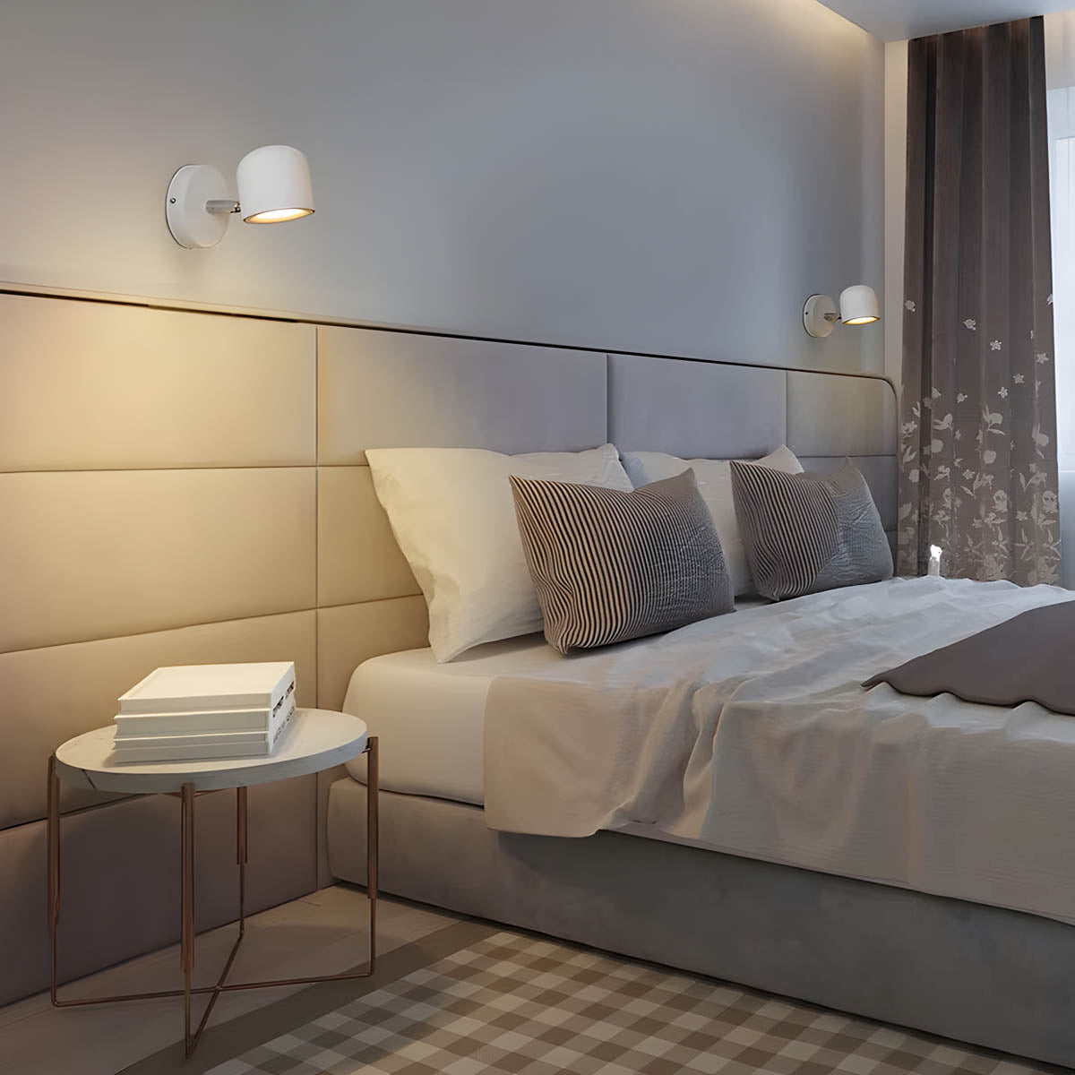 Dimmable LED Wall Lamp with 340° Rotating Head