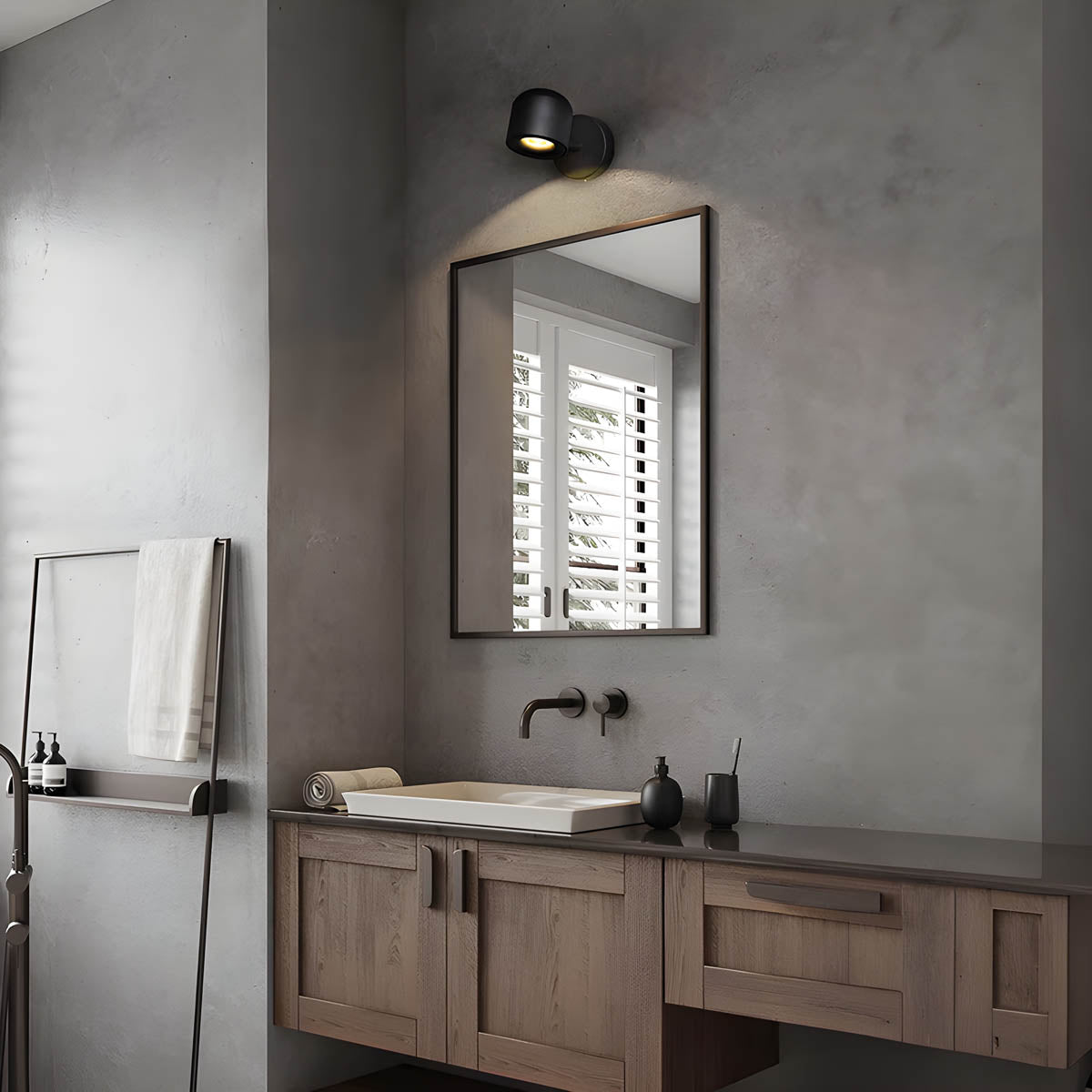 Dimmable LED Wall Lamp with 340° Rotating Head