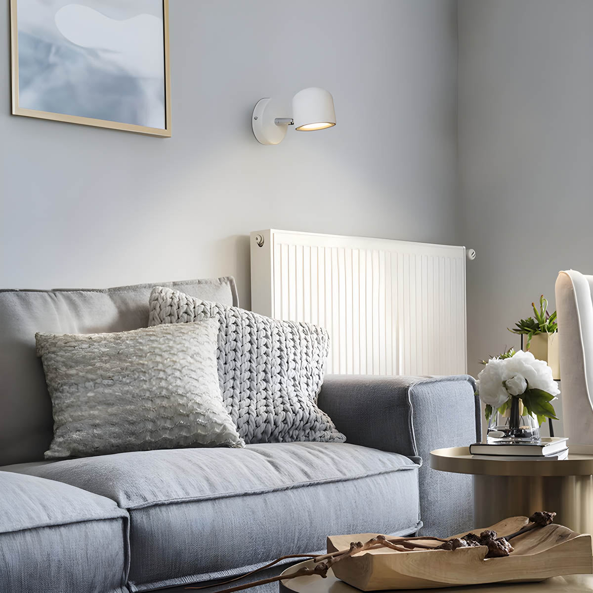 Dimmable LED Wall Lamp with 340° Rotating Head