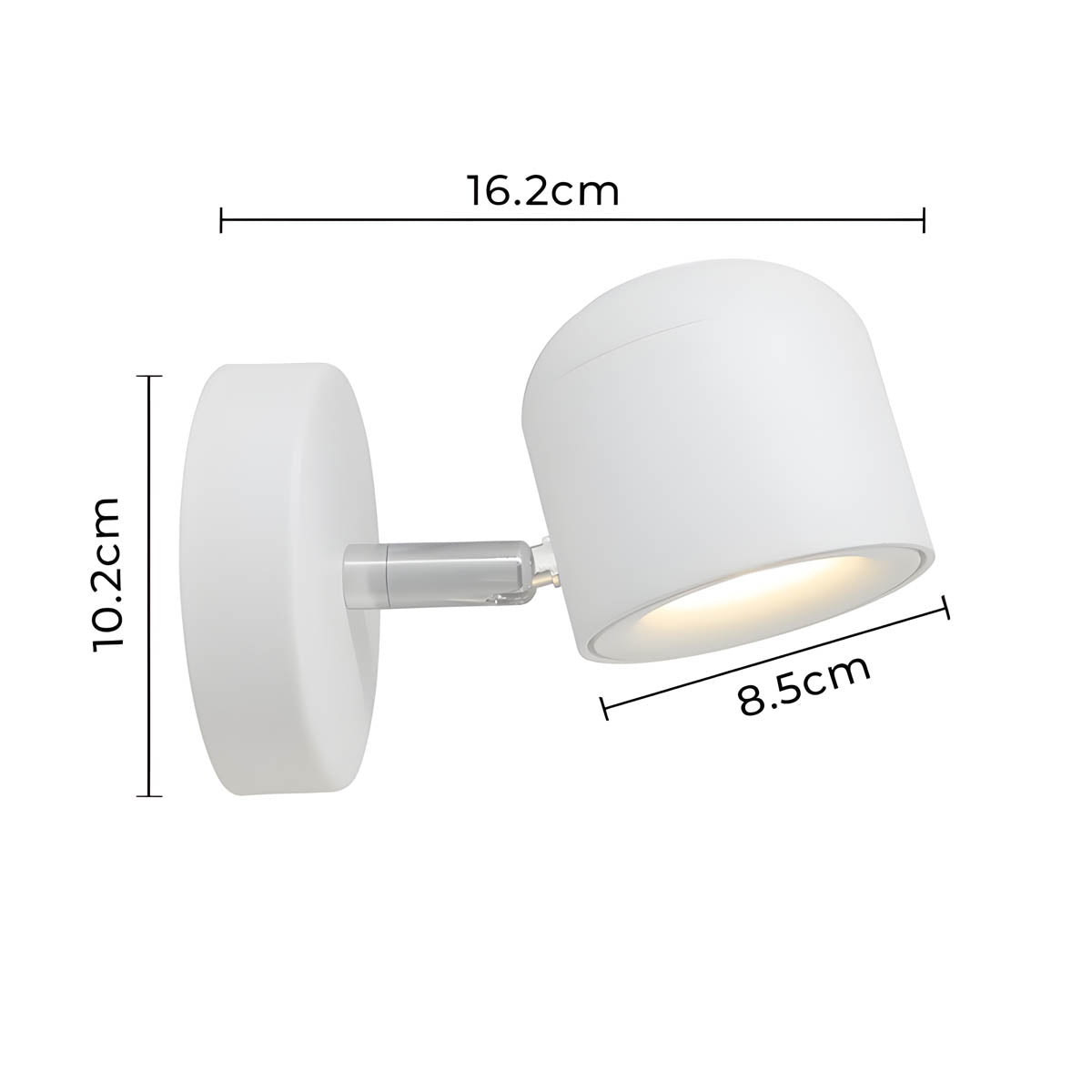 Dimmable LED Wall Lamp with 340° Rotating Head