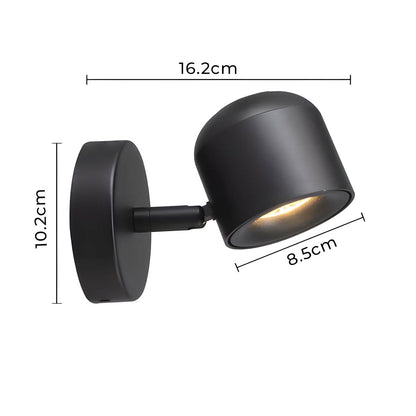 Dimmable LED Wall Lamp with 340° Rotating Head