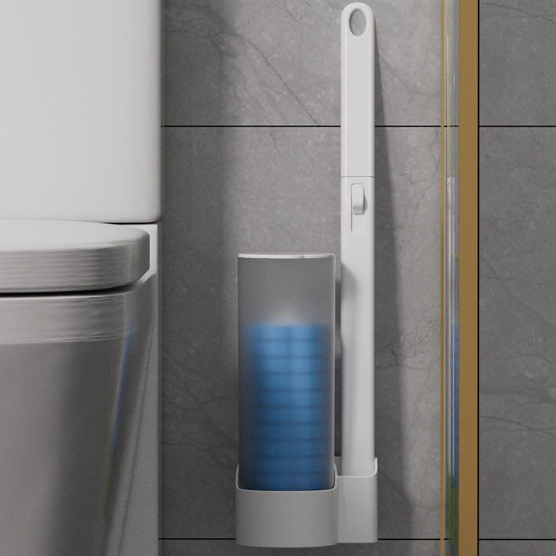 Disposable Toilet Cleaning Brush with Hygienic Sponge Heads and Push Button Release