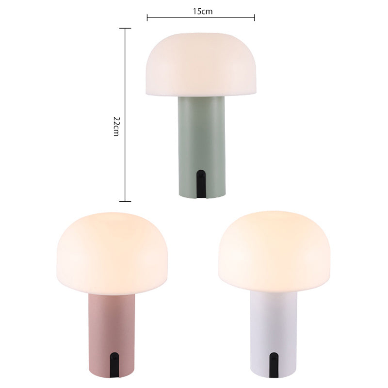 Elegant Dimmable Mushroom Table Lamp with Touch Control and Wireless Design