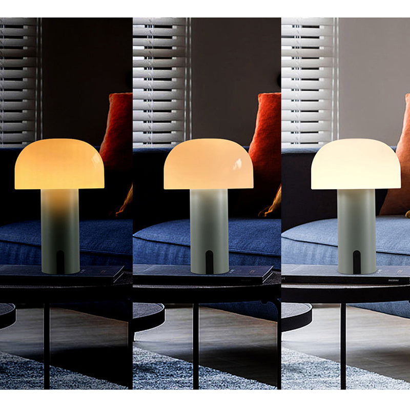 Elegant Dimmable Mushroom Table Lamp with Touch Control and Wireless Design
