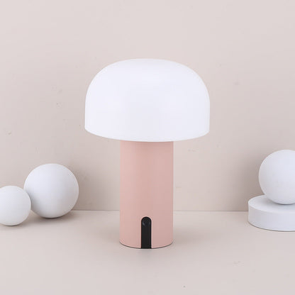 Elegant Dimmable Mushroom Table Lamp with Touch Control and Wireless Design