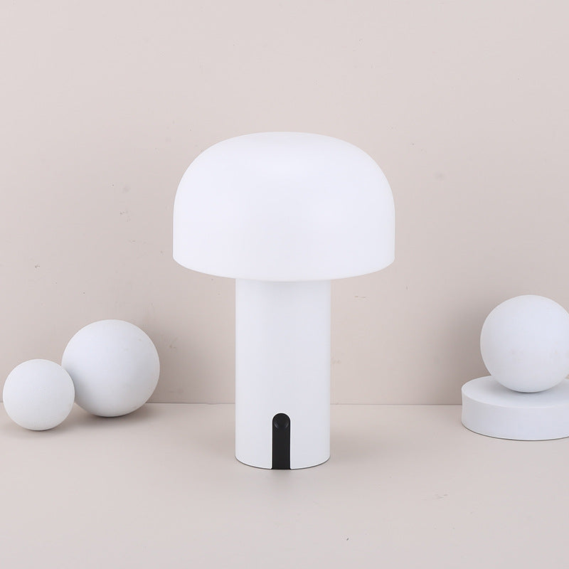 Elegant Dimmable Mushroom Table Lamp with Touch Control and Wireless Design